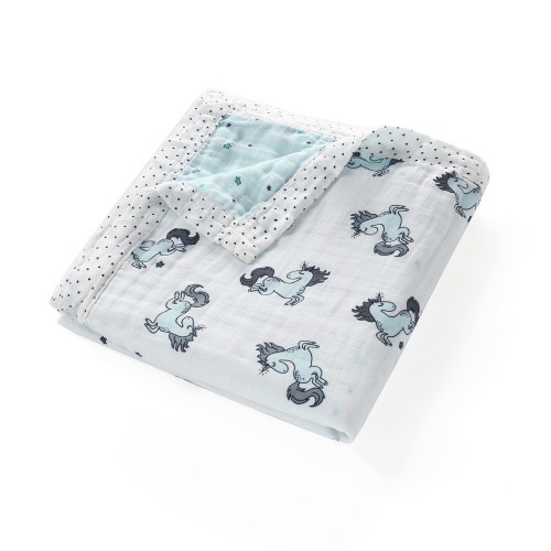 LAT Baby Swaddle Baumwolle Musselin Empfangsdecke 2 Schicht 47 x 47 Zoll