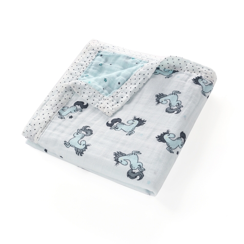 LAT Baby Swaddle Baumwolle Musselin Empfangsdecke 2 Schicht 47 x 47 Zoll